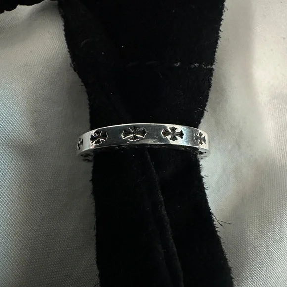 Chrome Hearts Malibu FU 3mm Sterling Silver Ring unisex 5.5us NEW - Picture 5 of 6